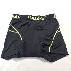 BALEAF Padded Cycling Shorts Mens XL Black Green 3D Gel Bike Underwear